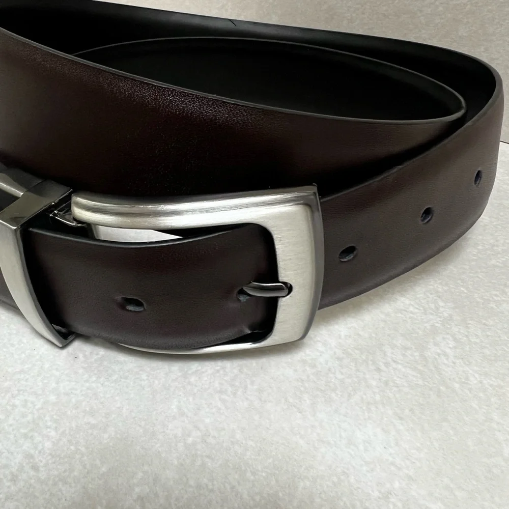 Duchamp London Reversible Brown and Black Leather Belt Size 38